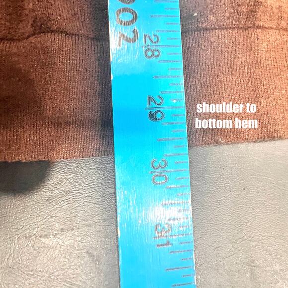 LL Bean Sweater Men's L-REG Cashmere Cotton Cozy Fall/Winter Chocolate Brown - Picture 7 of 7